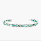 Chan Luu Lucky Stone Skinny Cuff Silver Bracelet