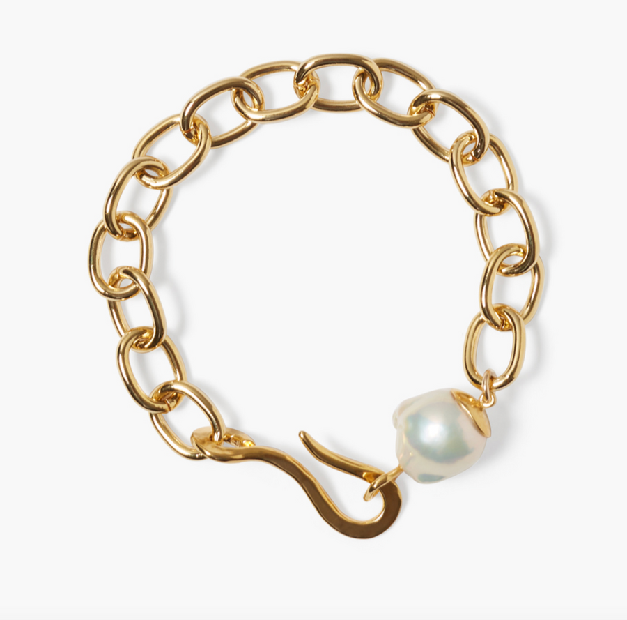 Freshwater Baroque Pearl Chain Bracelet