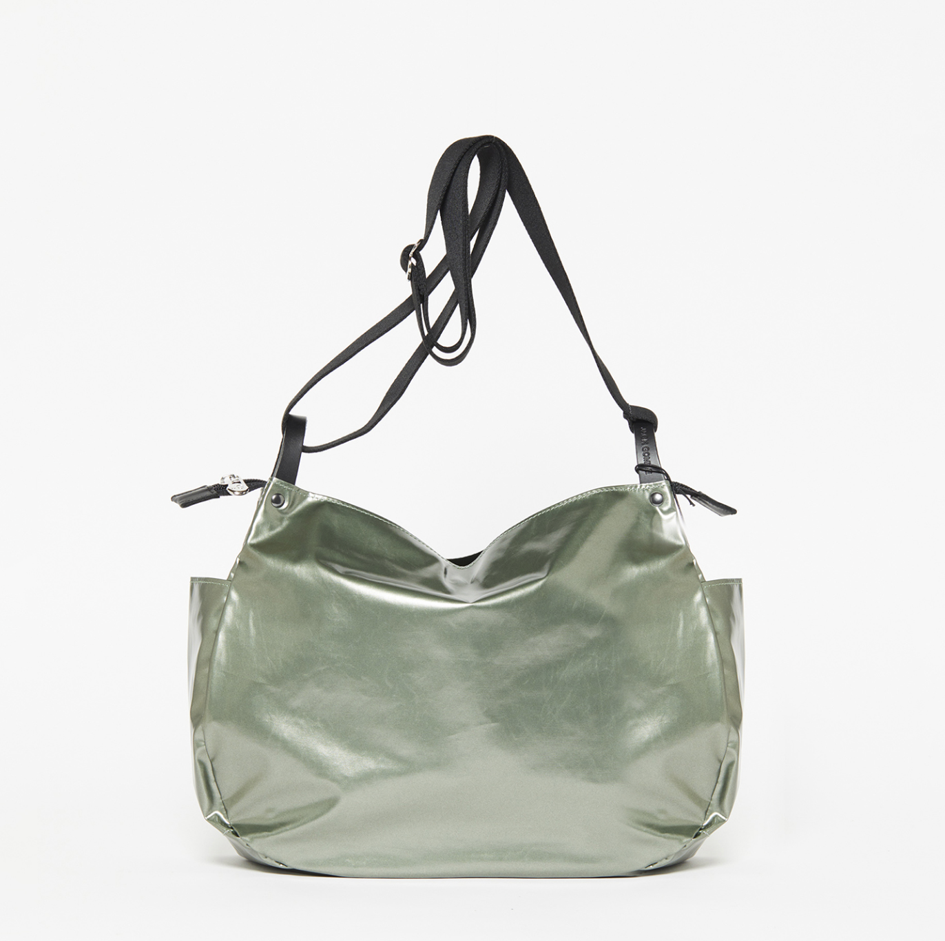 Jack Gomme Mael Crossbody Hobo Celeste Algue Metallic light Green- Big Bag NY