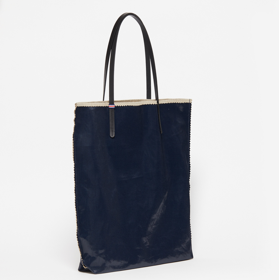 Jack Gomme Atelier Linen Amie Tote Deep Navy - Big Bag NY