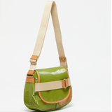 Jack Gomme PETIT GABY Linen Messenger Bag Green - Big Bag NY
