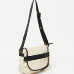 Jack Gomme GABY messenger bag in Coated Linen Crema Cream - Big Bag NY