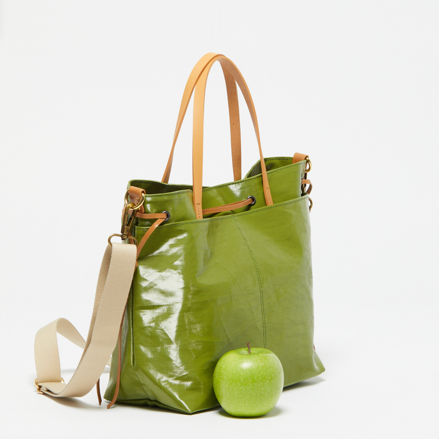 Jack Gomme EMY Tote Bag Coated Linen Green - Big Bag NY