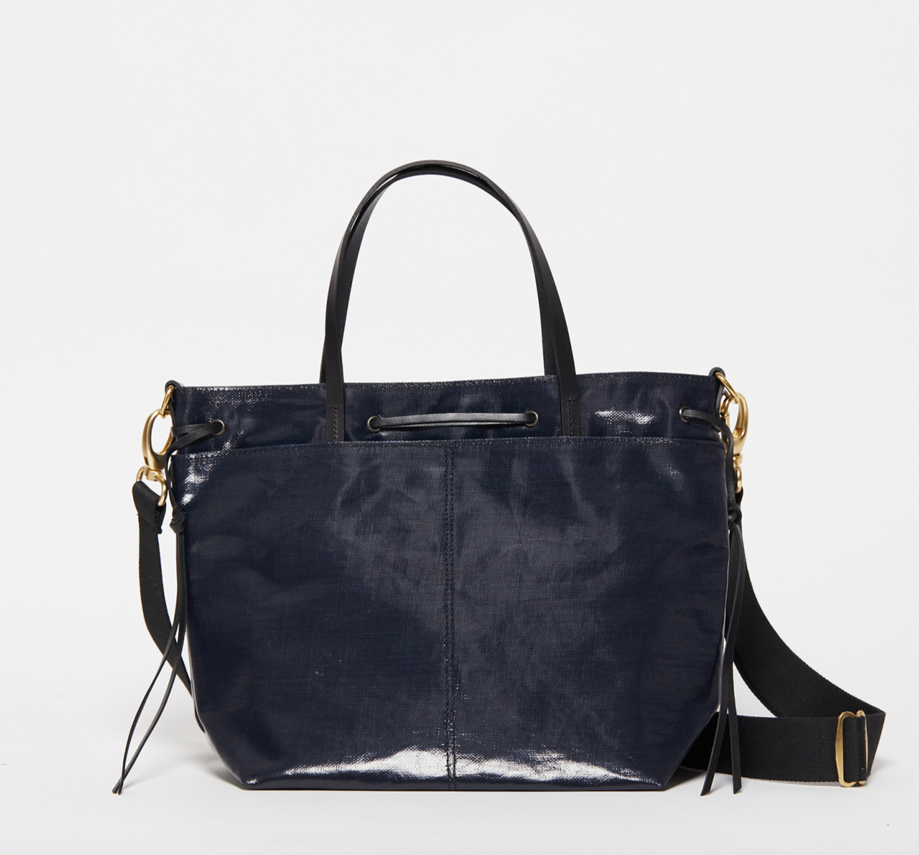 Jack Gomme EMY Tote Bag Coated Linen Deep Navy - Big Bag NY