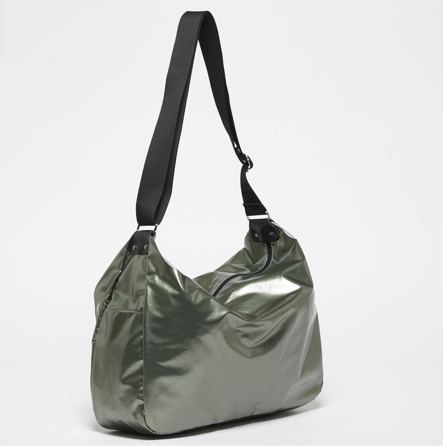 Jack Gomme Original Light Vegan Joy Large Crossbody Bag Algue metallic green - Big Bag NY