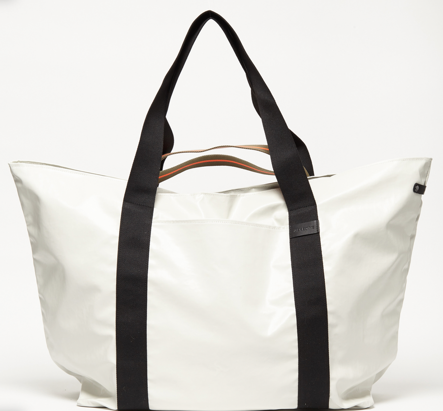 Jack Gomme CHICAGO 48H ESCAPE E22 Weekend Bag Long Weekend bag designed and made in France, ESCAPE line BLANC white - Big Bag NY