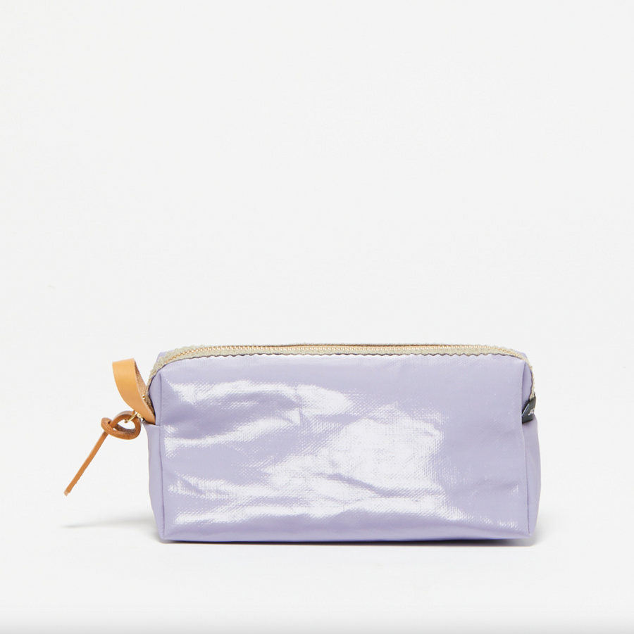 Jack Gomme Atelier Linen BLUSH Cosmetic Pouch Lavender Purple - Big Bag NY