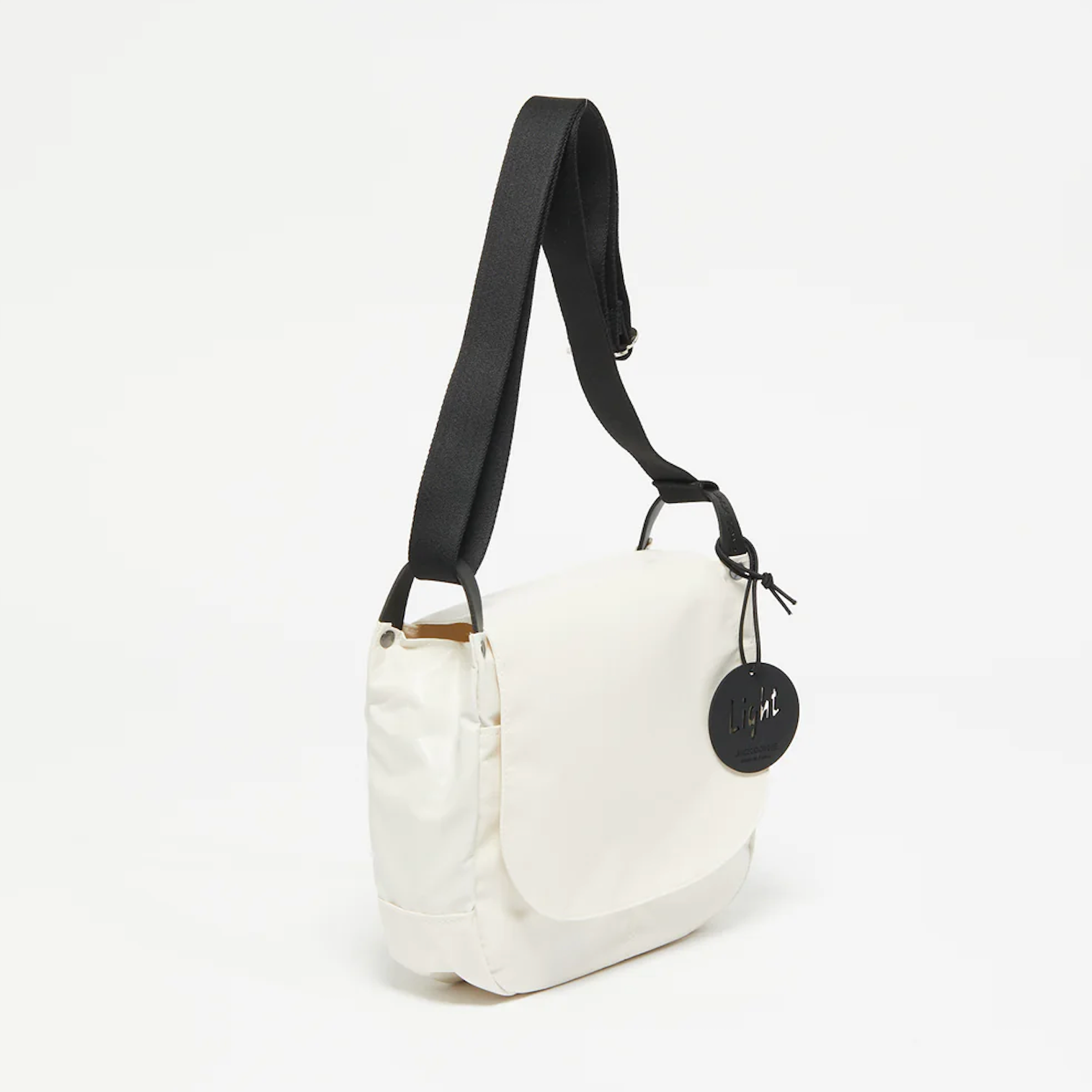 Jack Gomme Nico Light Flap Messenger Ecru White - Big Bag NY