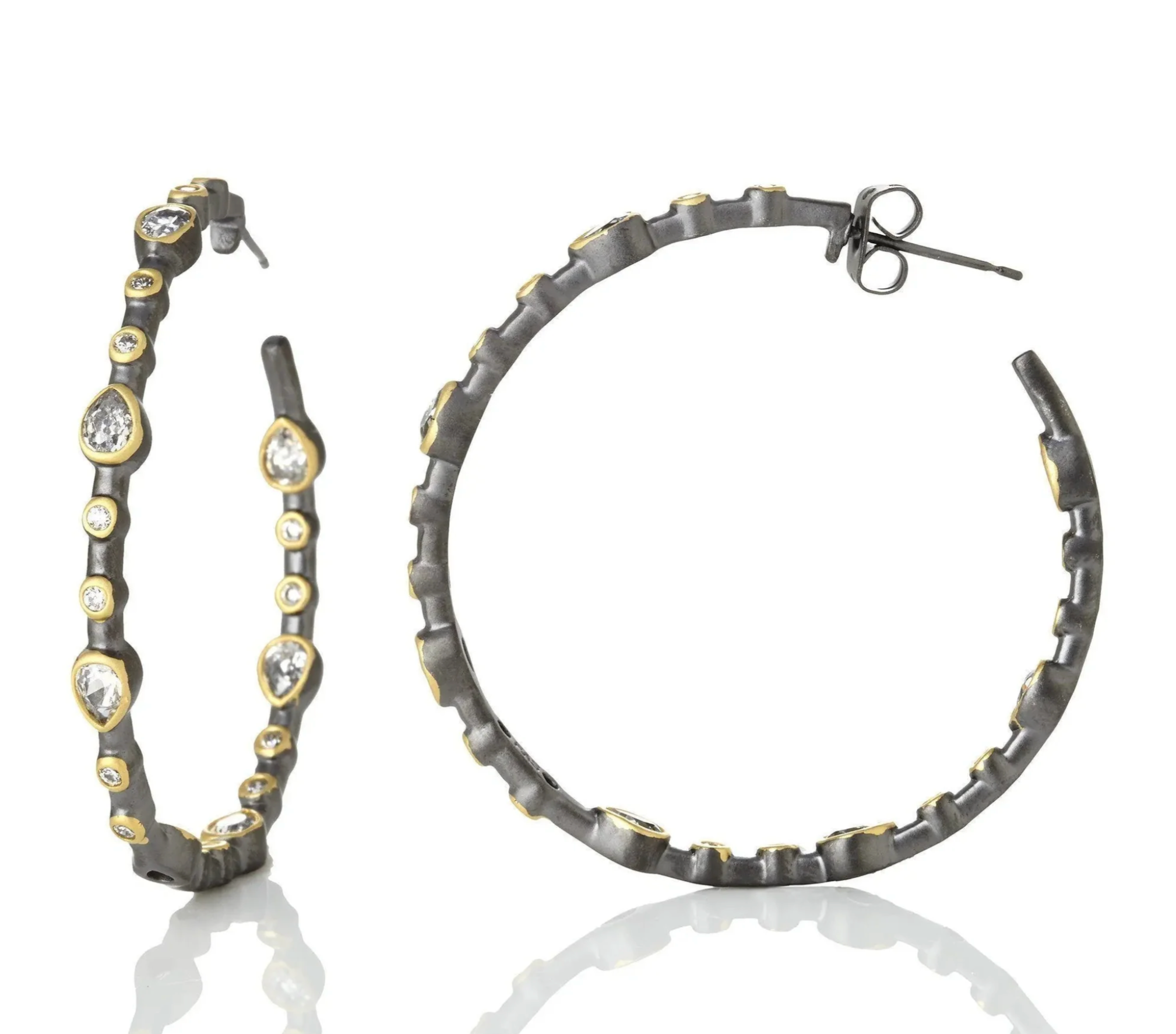 Freida Rothman Signature Teardrop Hoop Earrings - Big Bag NY