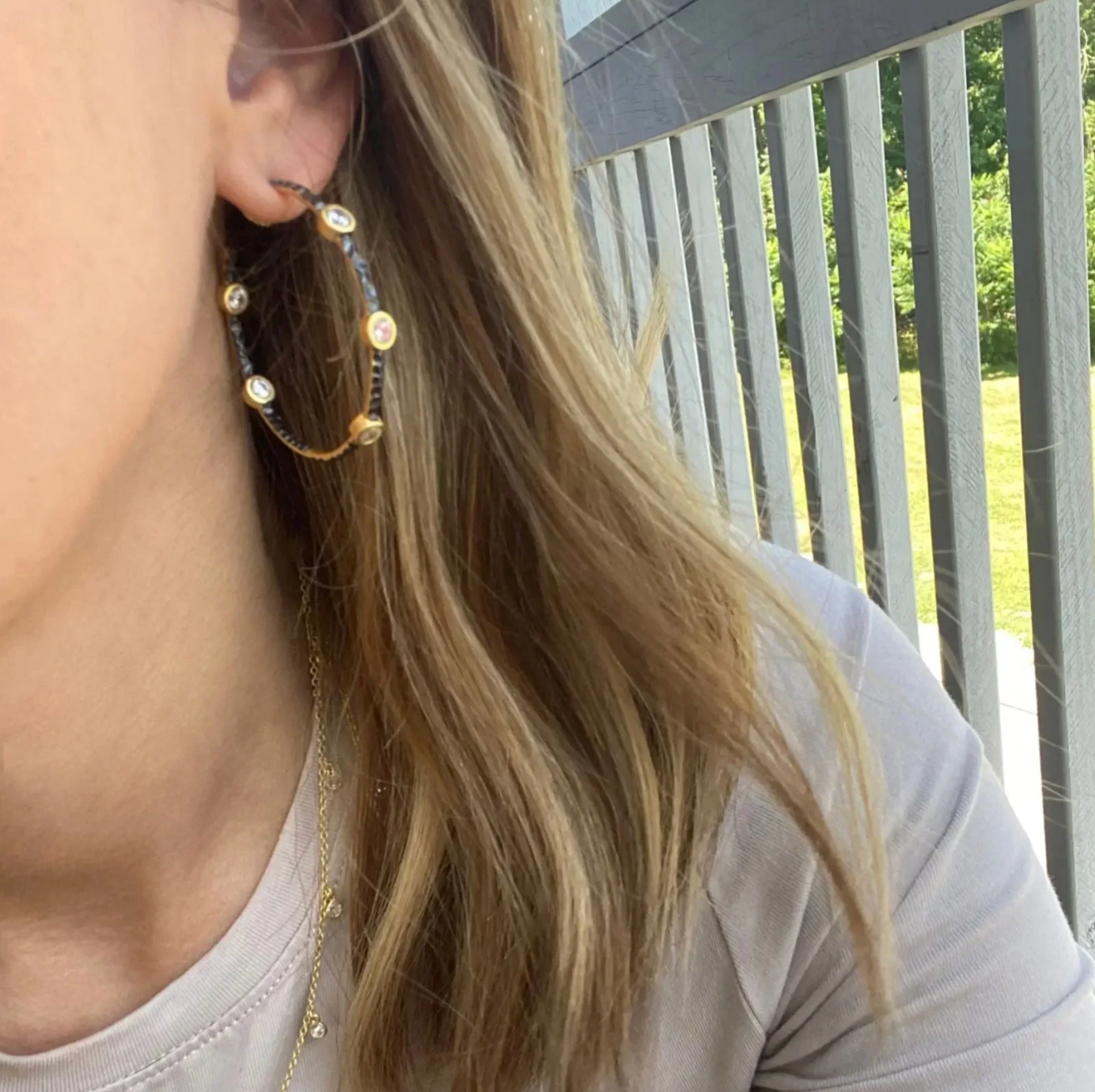 Freida Rothman Starry Night Hoop Earrings - Big Bag NY