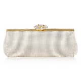 Crystal Flower Clutch Pearl - Big Bag NY