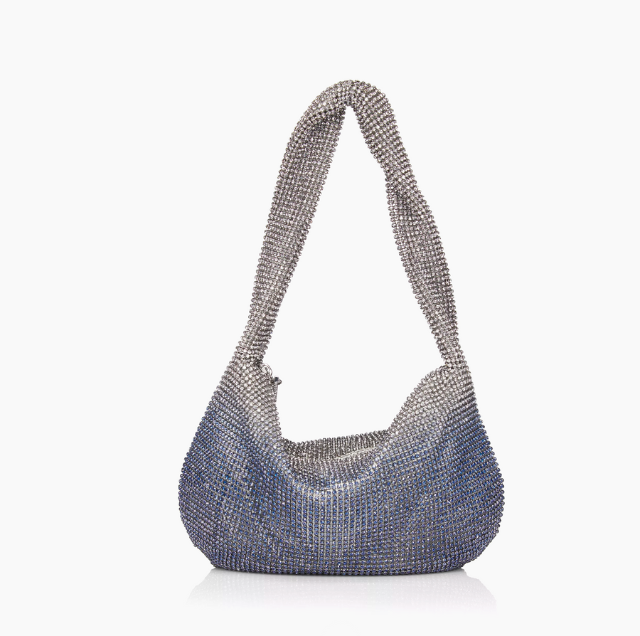 Whiting and Davis Adrienne Ombre Crystal Hobo Bag in Blue - Big Bag NY