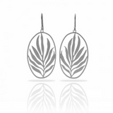 RAS Tropics Oval Silver Earrings - Big Bag NY