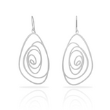 Moon Love Silver Plated Big Earrings