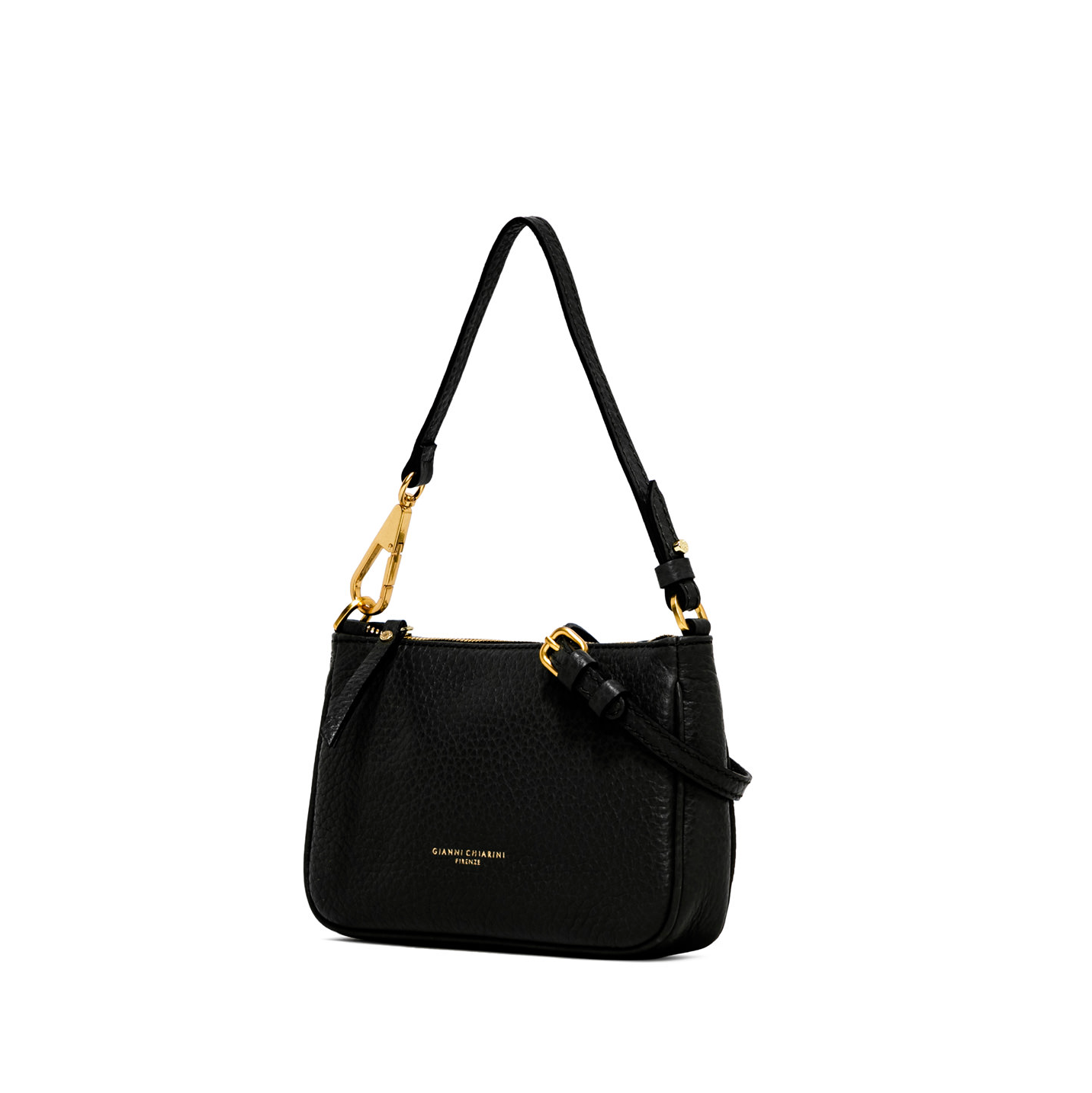 Gianni Chiarini Small Brooke Shoulder Bag Nero - Big Bag NY