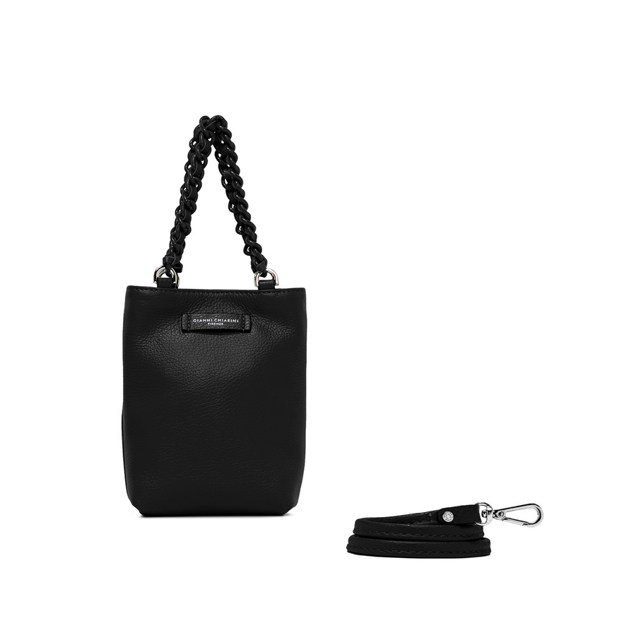 Gianni Chiarini Camilla Leather Mini Bag Nero - Big Bag NY