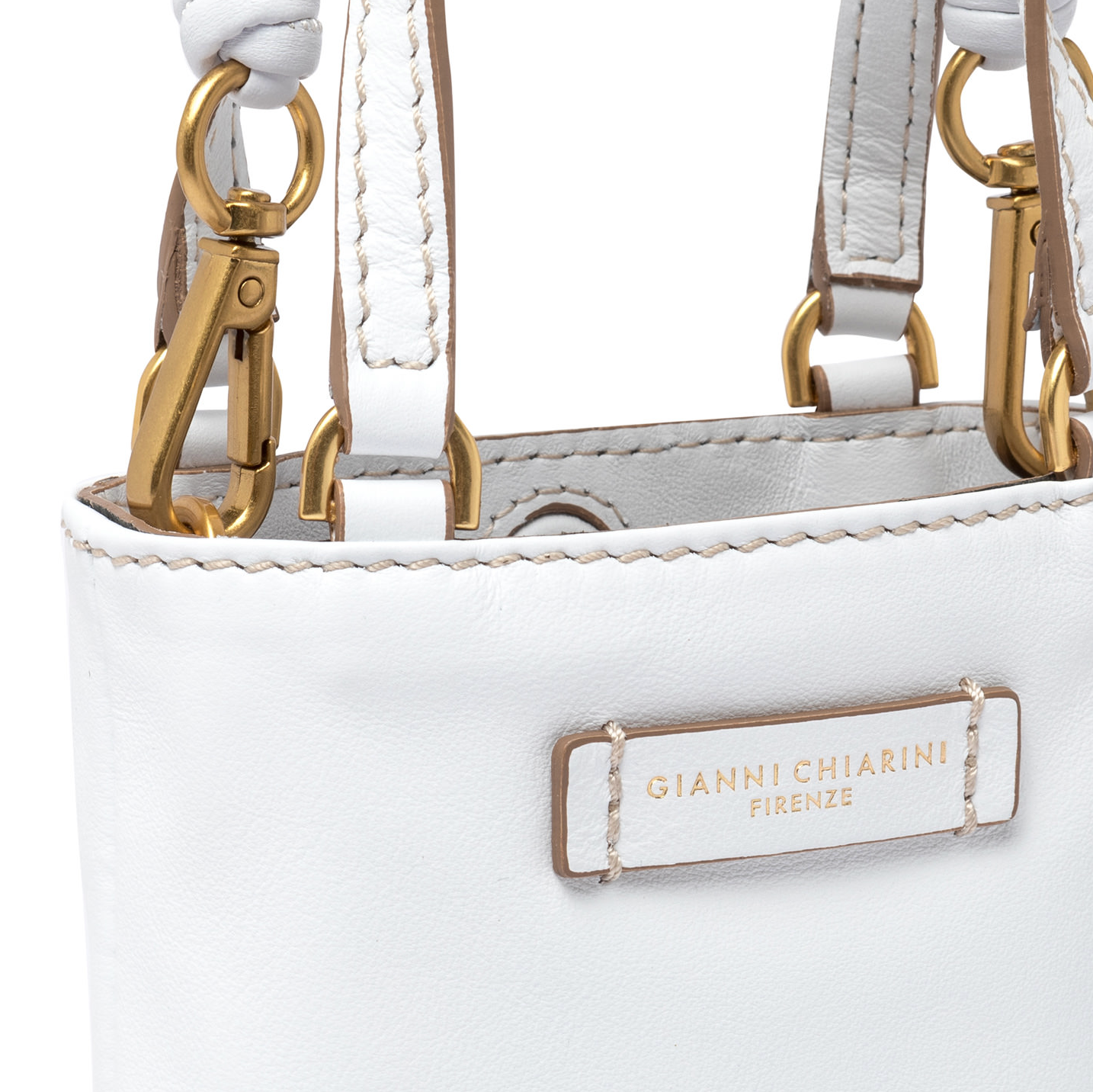 Gianni Chiarini Camilla Knot Mini Bag Bianco - Big Bag NY