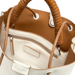 Gianni Chiarini Irene Shoulder Bag in Latte Pecan - Big Bag NY