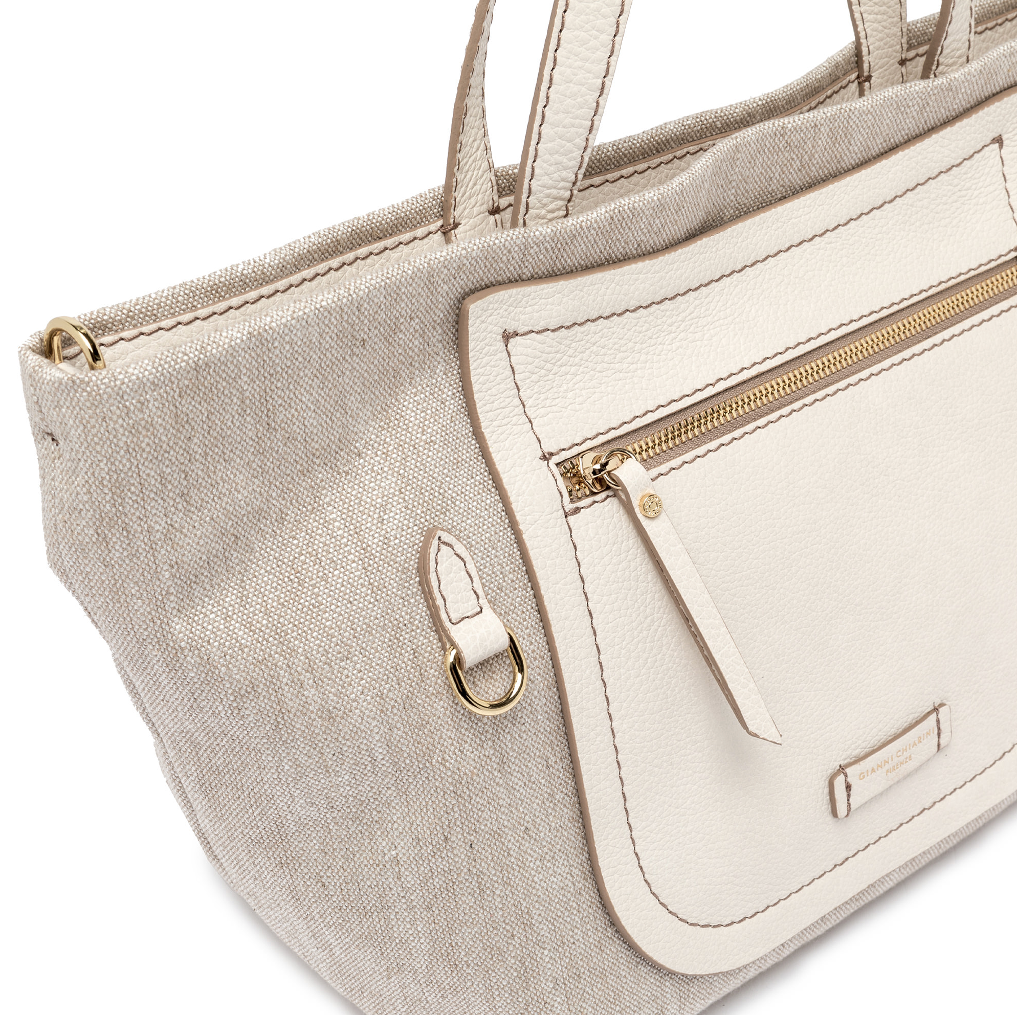 Gianni Chiarini Wide Afra Tote in Linen Marble - Big Bag NY