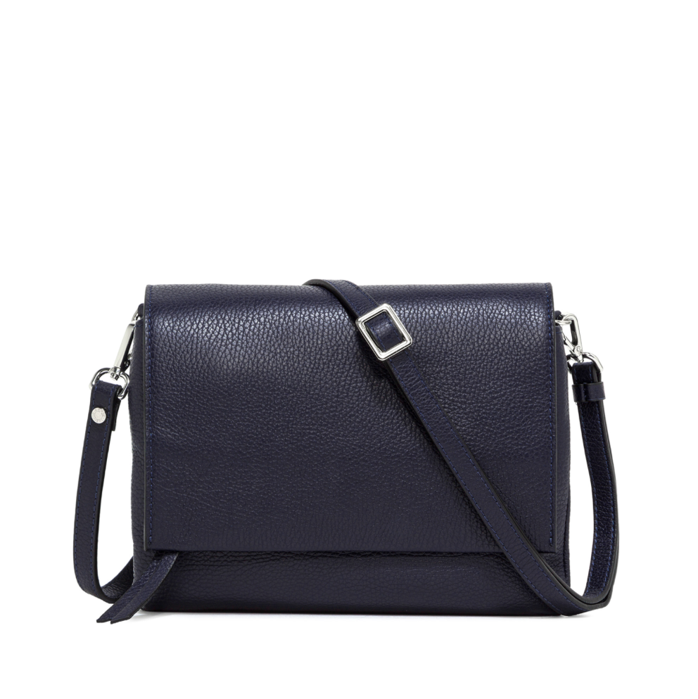 Gianni Chiarini Flap Shoulder Bag Navy - Big Bag NY