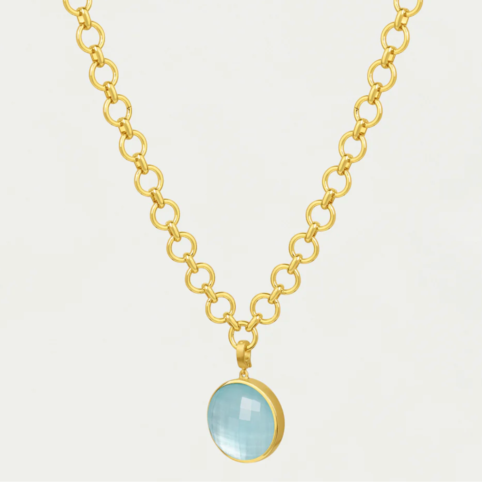 Dean Davidson New Signature Collar Necklace in Iridescent Sky Blue - Big Bag NY