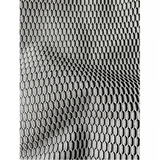 L Bag Zipper Tote in Black and White Mesh