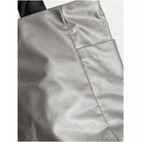 L Bag Zipper Tote in Silver Mesh