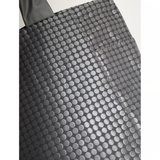L Bag Zipper Tote in Black Dots