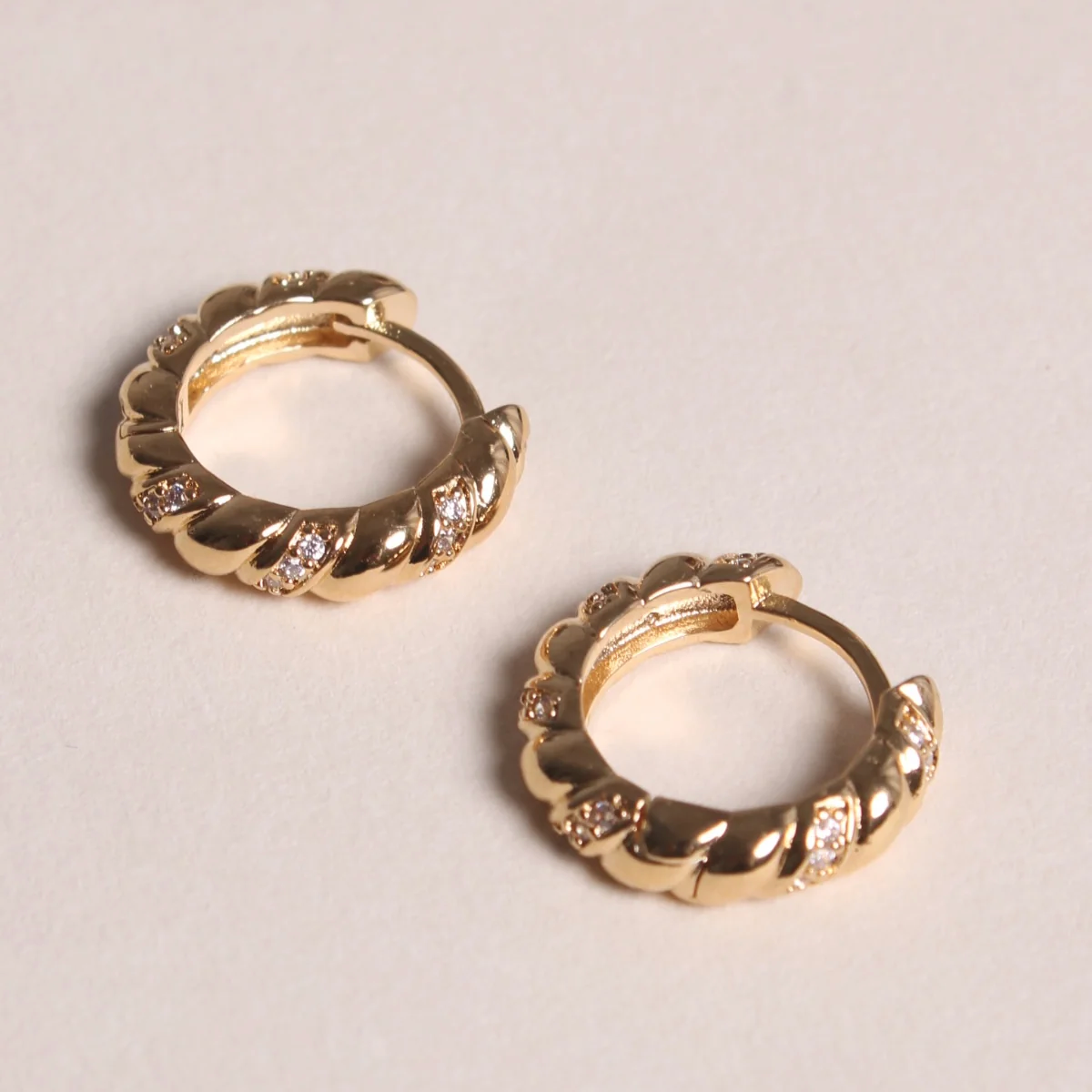Phoebe Twist Huggie Earrings - Big Bag NY