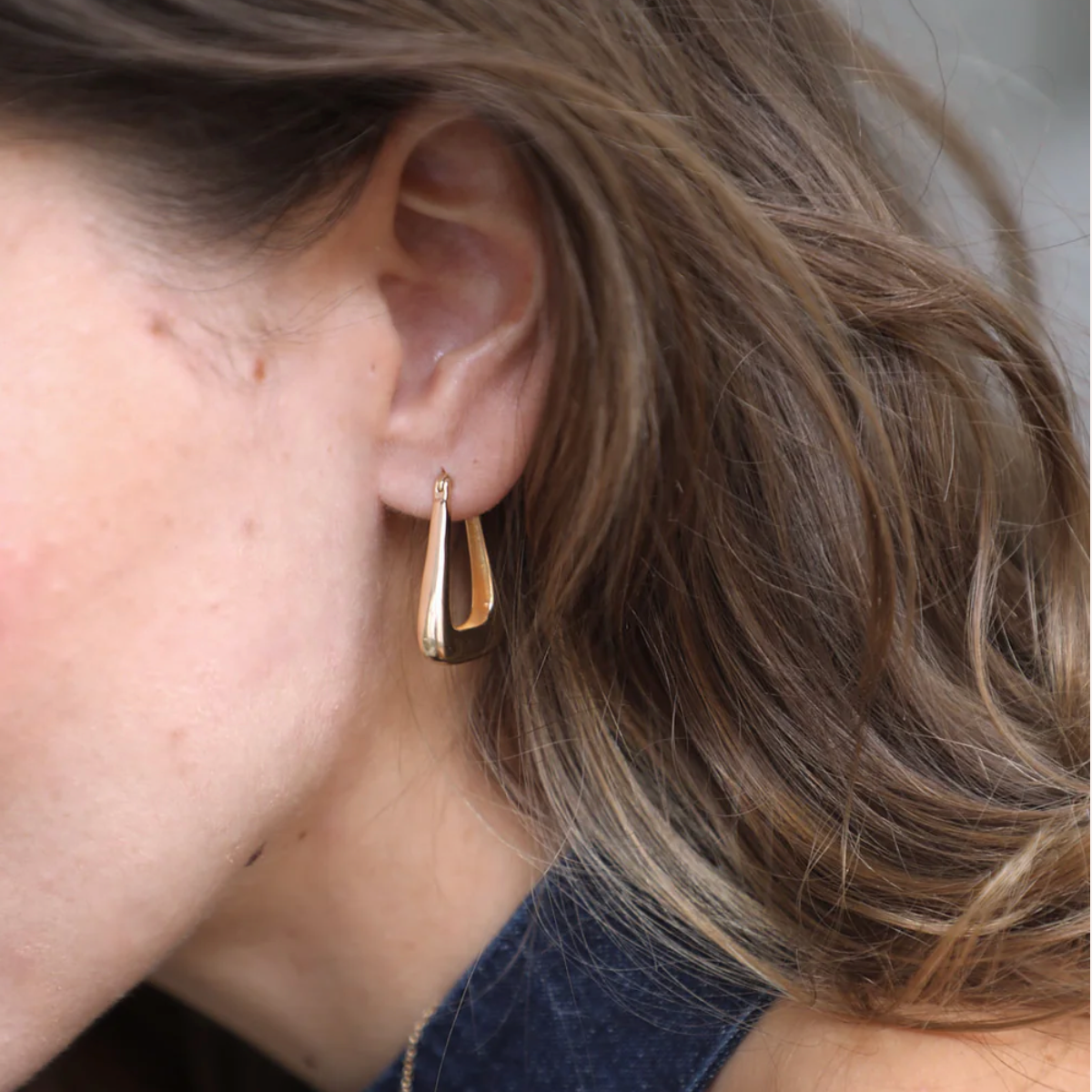 Arlette Triangular Hoop Earrings - Big Bag NY
