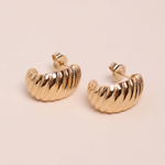 Fany Embossed Curl Earrings - Big Bag NY