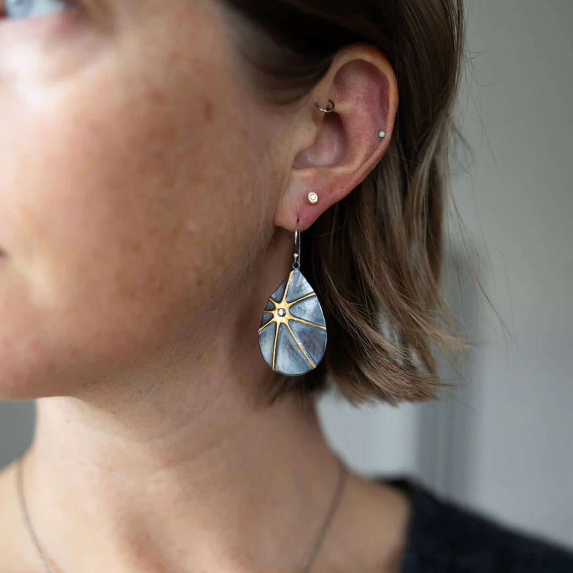 Austin Titus Diamond Burst Earrings - Big Bag NY