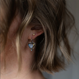 TriFold Moonstone Drop Earrings