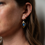 Austin Titus Bundle Fold Kyanite Drop Earrings - Big Bag NY