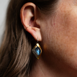 Austin Titus Bundle Fold Kyanite Drop Earrings - Big Bag NY