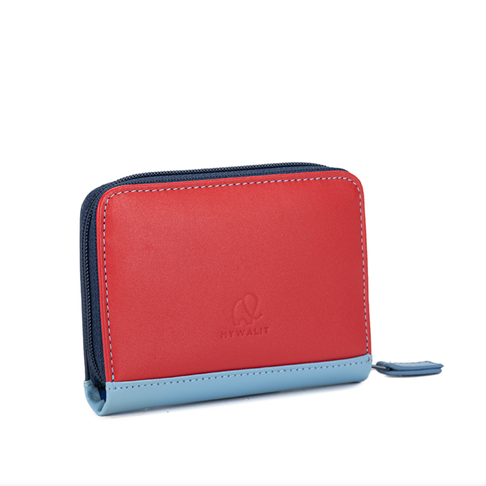 Mywalit RFID-protected Zip Around Fan Credit Card Wallet in Royal - Big Bag NY