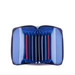 Mywalit RFID-protected Zip Around Fan Credit Card Wallet in Royal - Big Bag NY