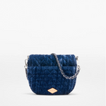 MZ Wallace Crosby Lock Saddle Crossbody in Midnight Velvet - Big Bag NY