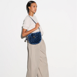 MZ Wallace Crosby Lock Saddle Crossbody in Midnight Velvet - Big Bag NY