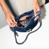 Crosby Lock Saddle Crossbody in Midnight Velvet