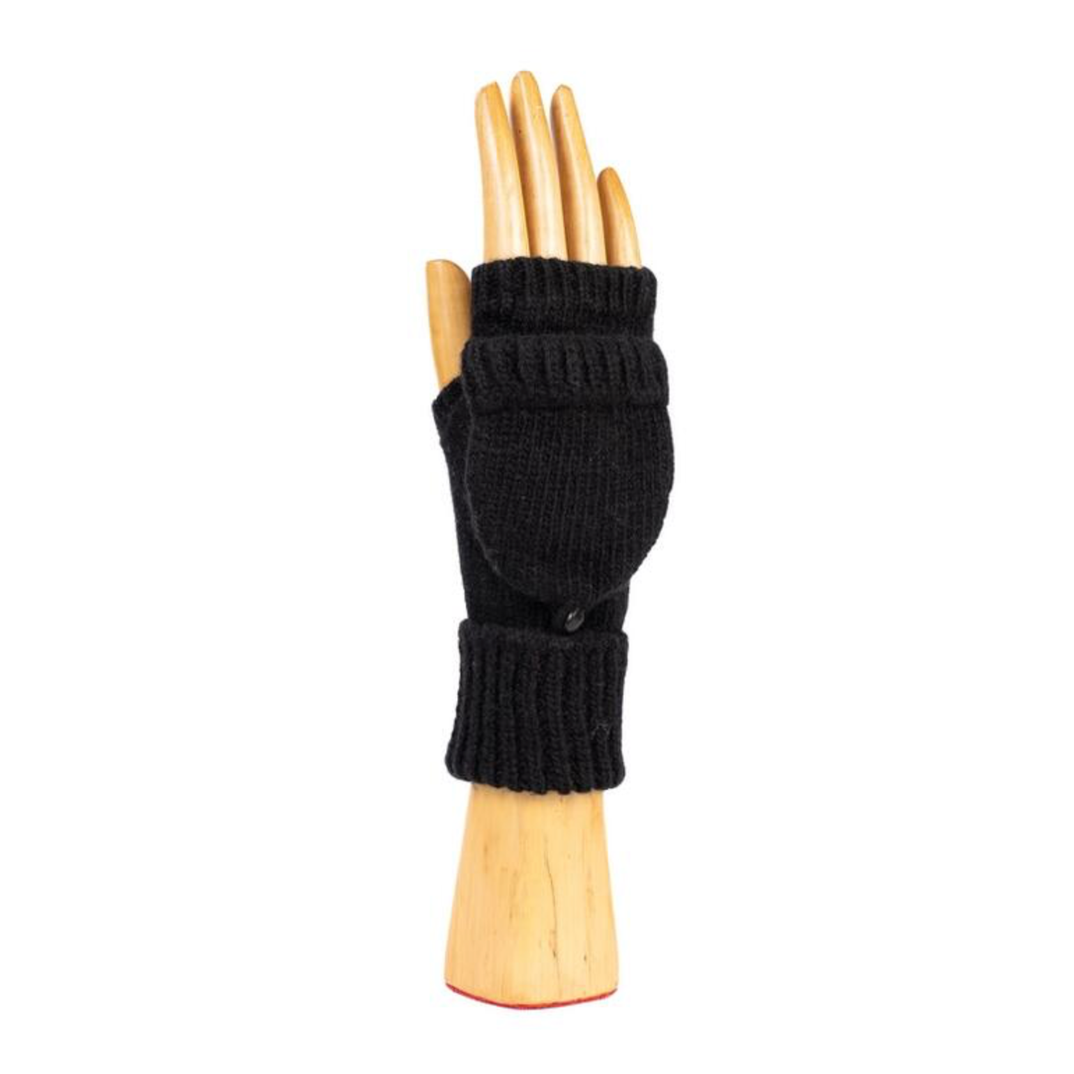 Cashmere and Wool Fingerless Glove with Hood