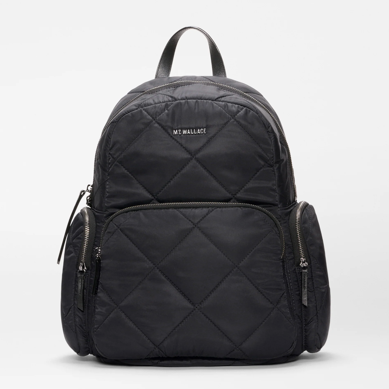 black leather quilted backpack purse Madison Backpack – Big Bag