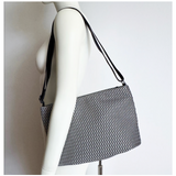 Large Pochette DEEP in Black and White Mesh