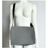 Large Pochette DEEP in Black and White Mesh