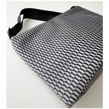 Large Pochette DEEP in Black and White Mesh