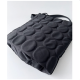 Pochette Square DEEP in Black Emboss Dot