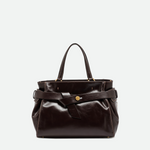 Gianni Chiarini Miranda Brown Top Handle Tote in Espresso - Big Bag NY