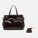 Gianni Chiarini Miranda Brown Top Handle Tote in Espresso - Big Bag NY