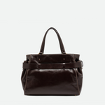 Gianni Chiarini Miranda Brown Top Handle Tote in Espresso - Big Bag NY