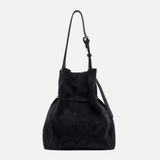 Gianni Chiarini Sienna Suede Tote Bag in Navy  - Big Bag NY